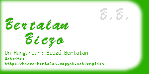 bertalan biczo business card